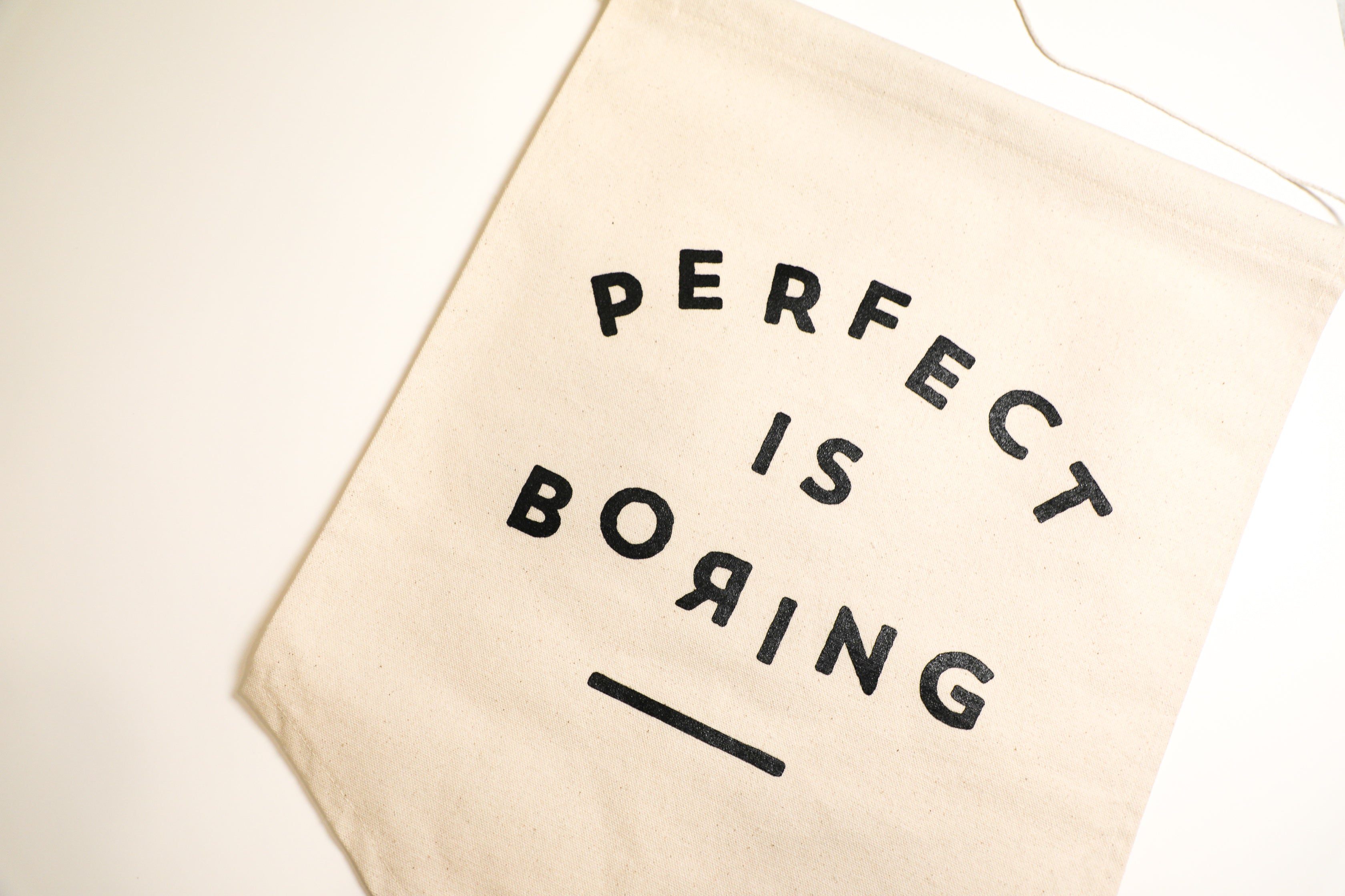Perfect is Boring Canvas Banner