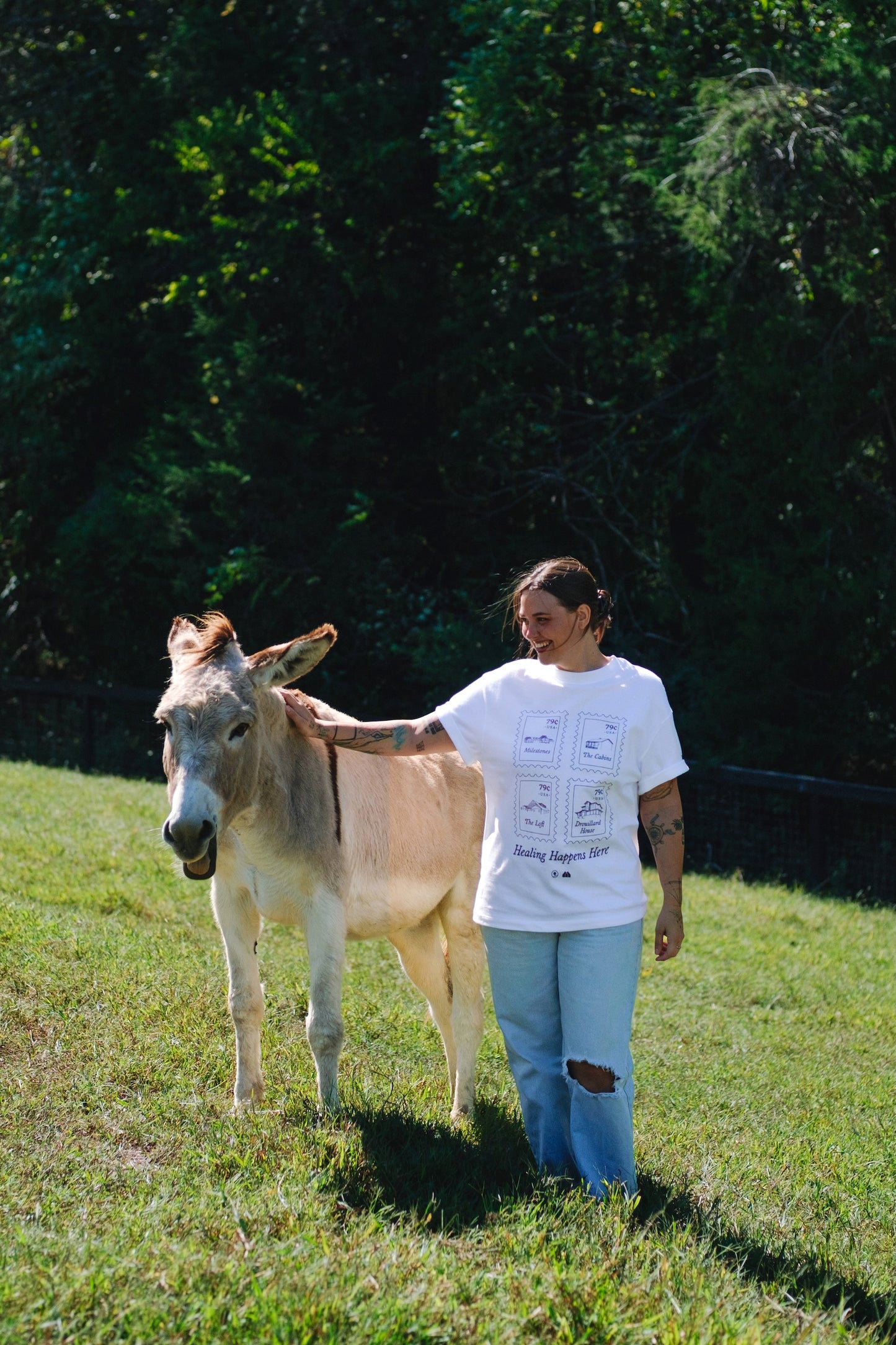 Healing Happens Here Stamps Beefy Retro Tee