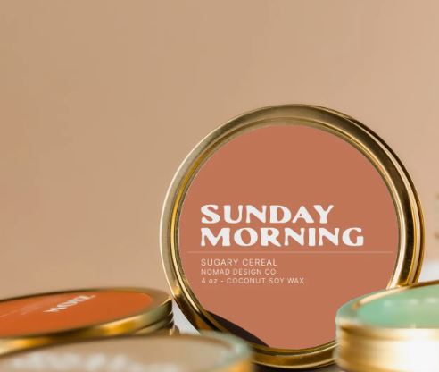 Sunday Morning Travel Tin Candle