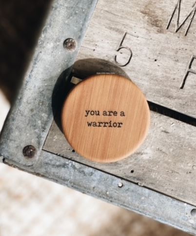 Engraved Leatherette Compact Mirror