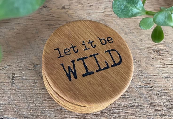 Engraved Leatherette Compact Mirror