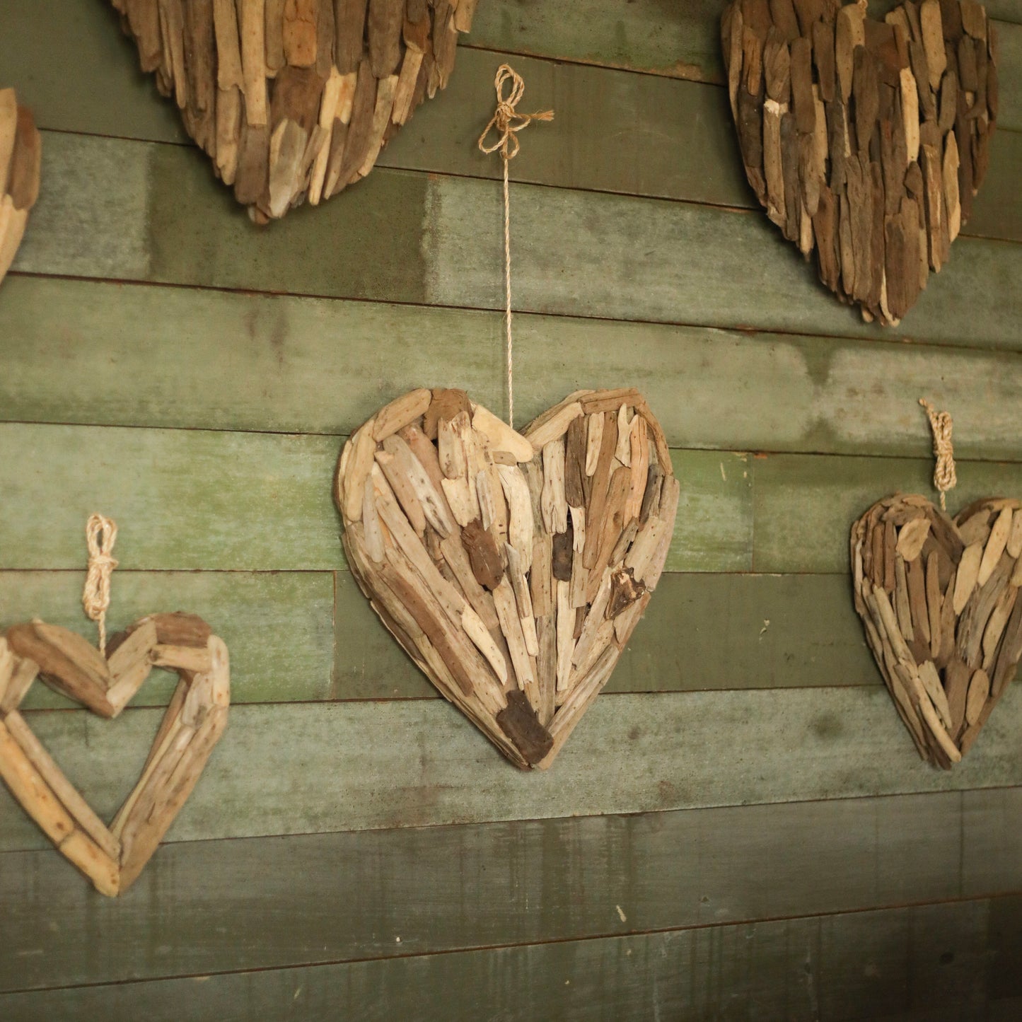 Folk Craft Wood Heart Art