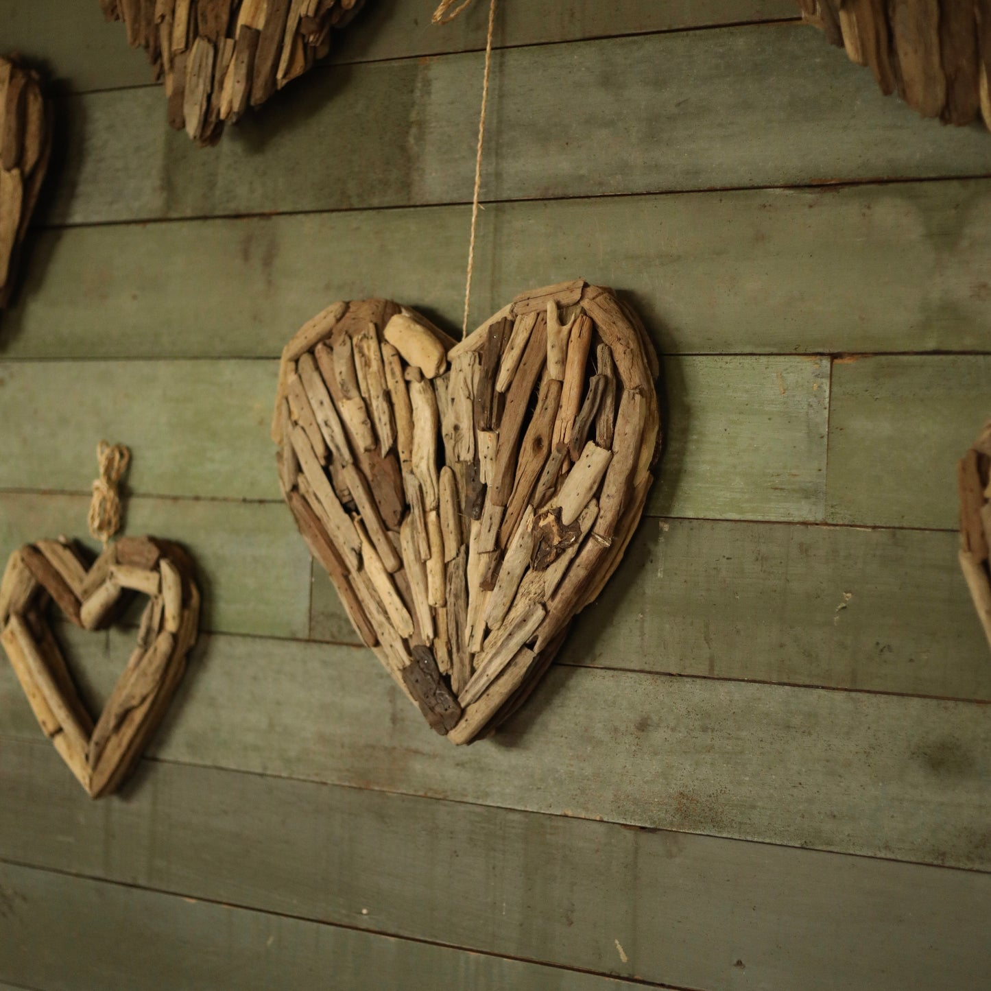 Folk Craft Wood Heart Art