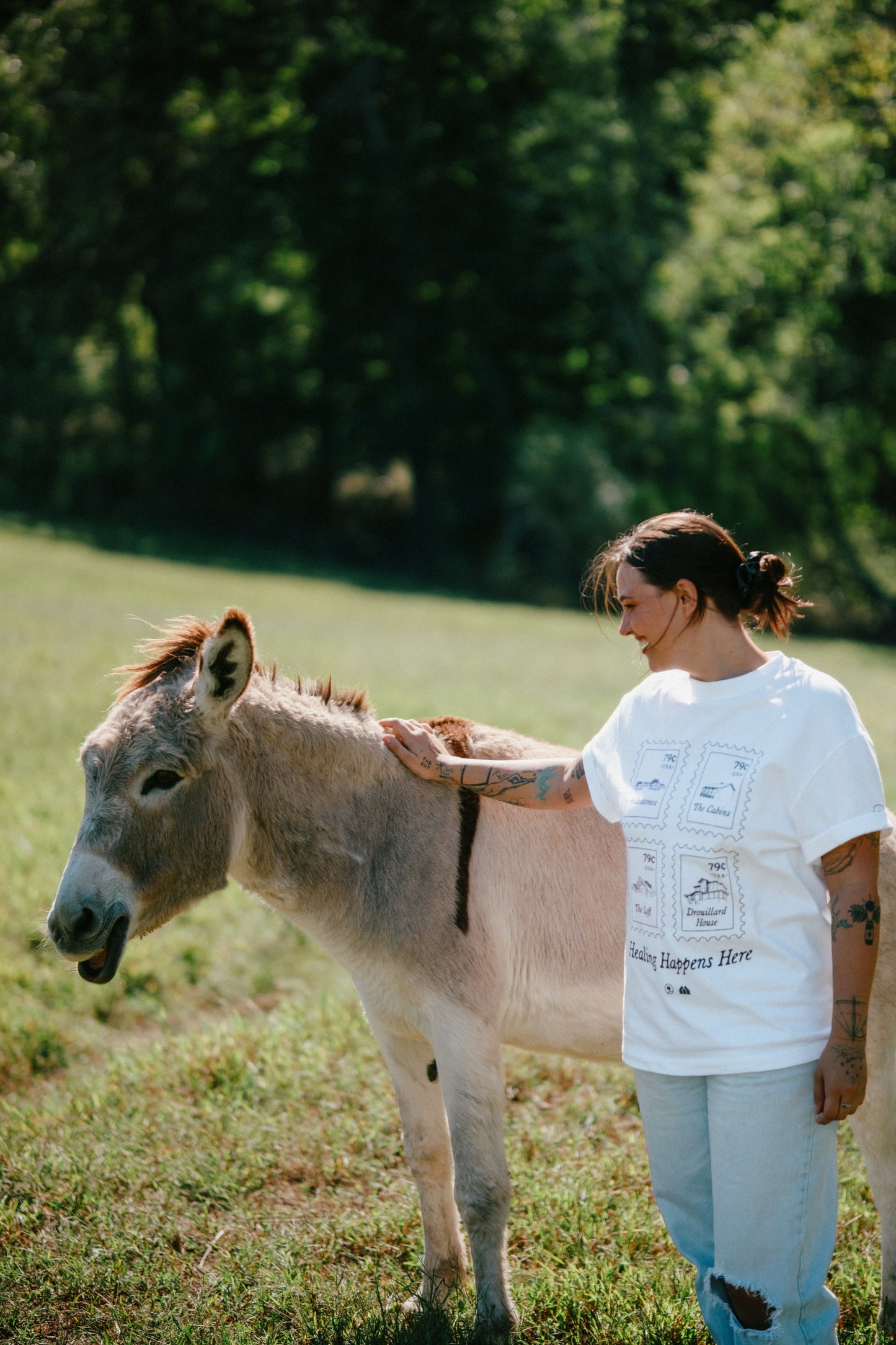 Healing Happens Here Stamps Beefy Retro Tee