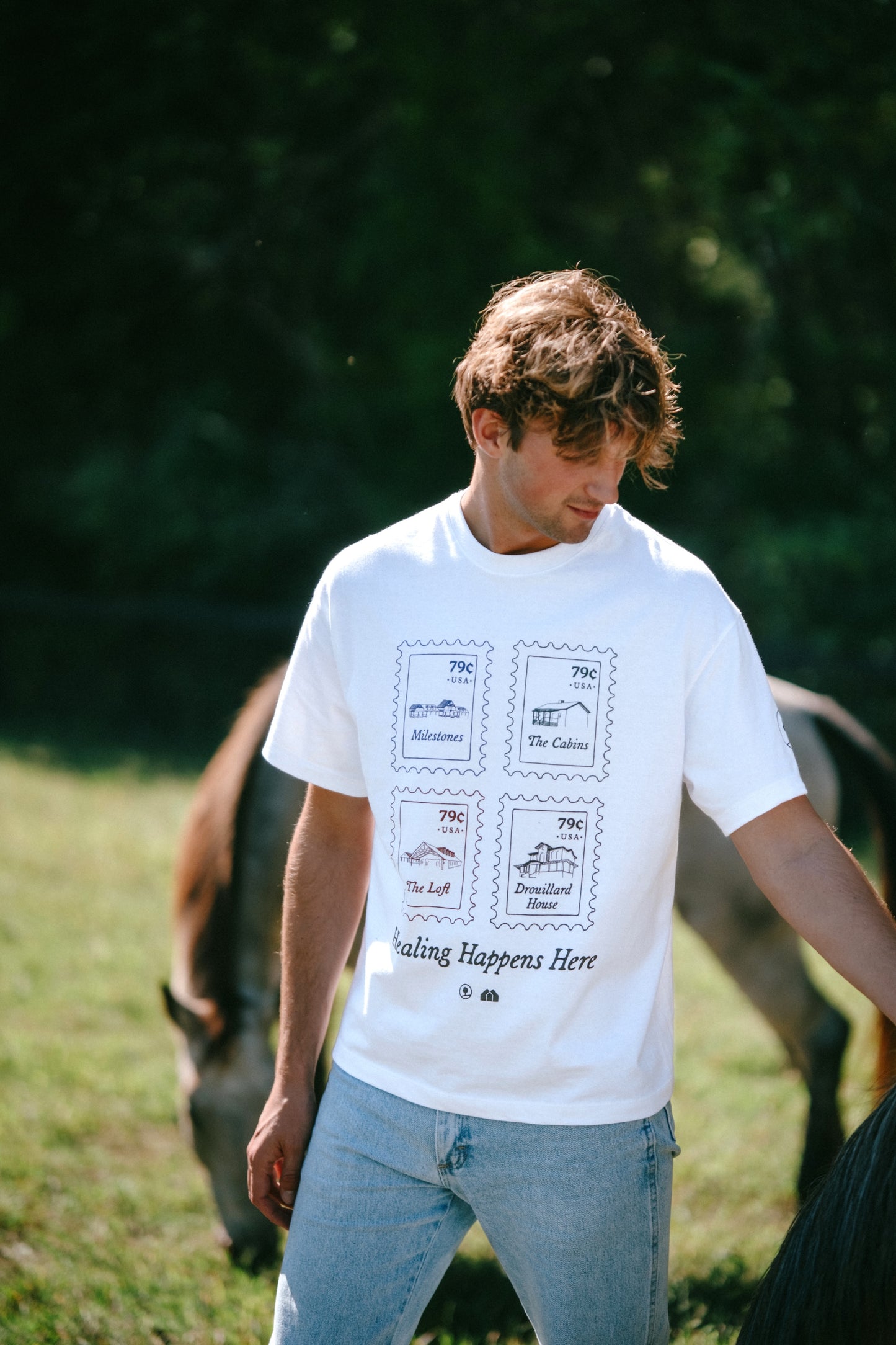 Healing Happens Here Stamps Beefy Retro Tee