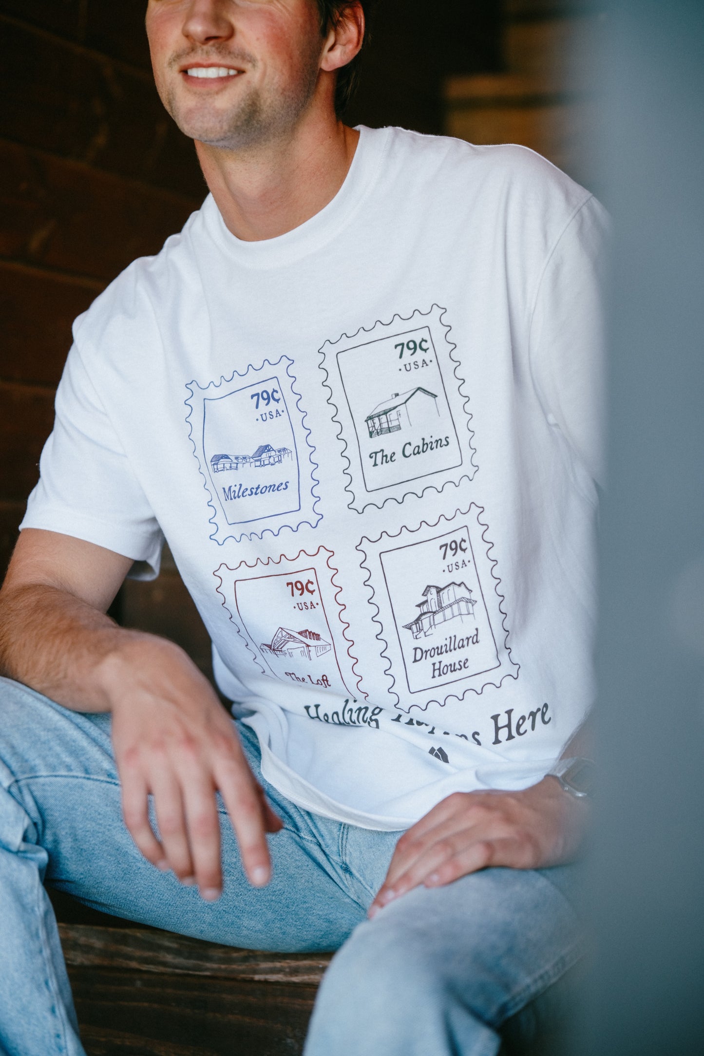 Healing Happens Here Stamps Beefy Retro Tee