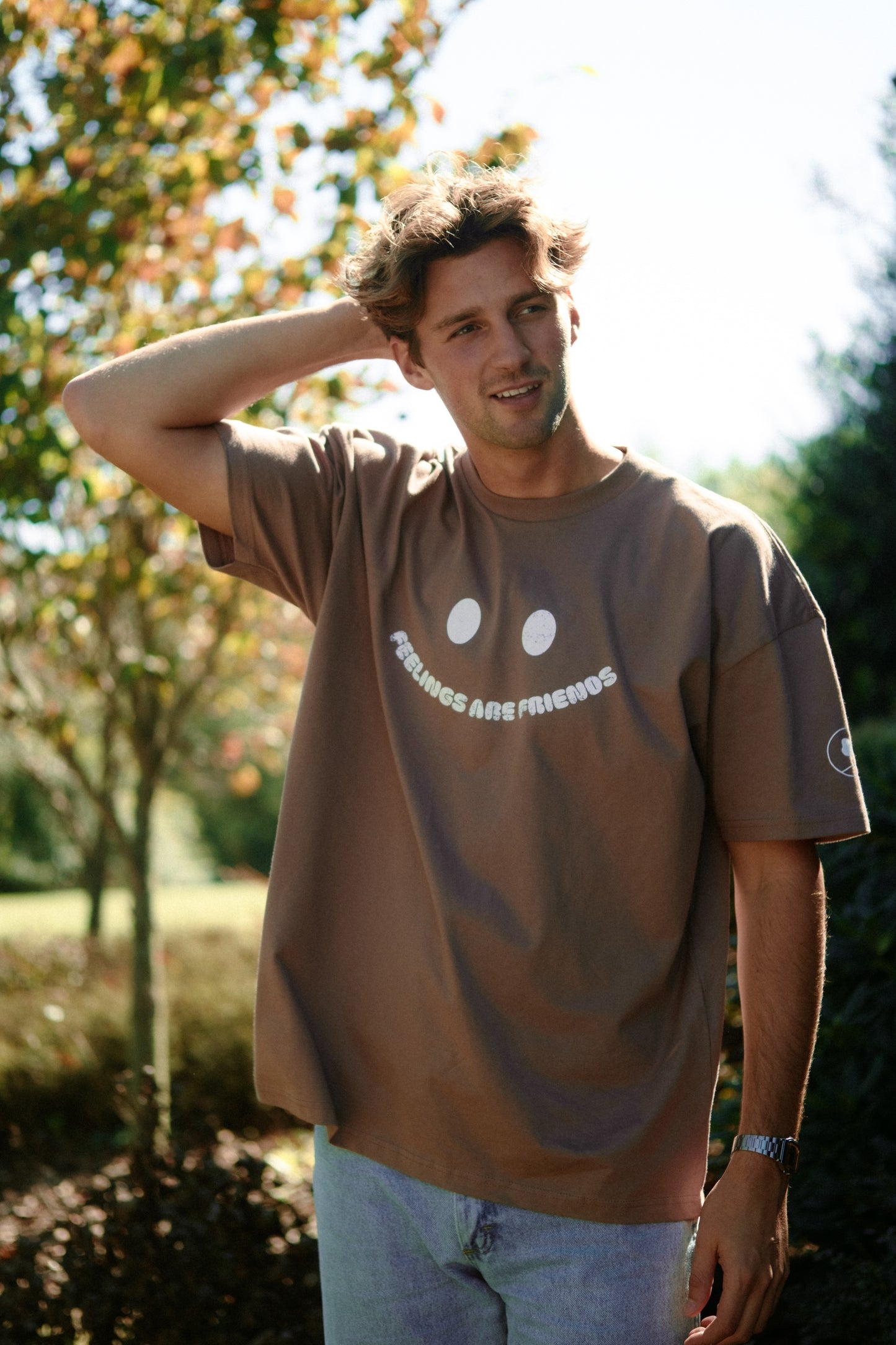 Feelings Are Friends Heavyweight Tee - Shitake