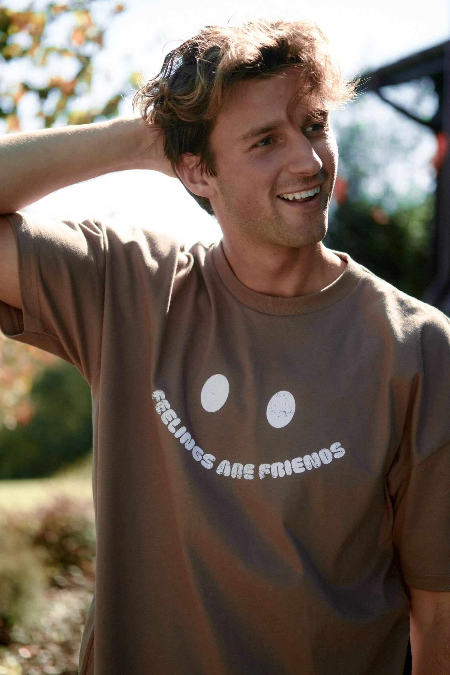 Feelings Are Friends Heavyweight Tee - Shitake