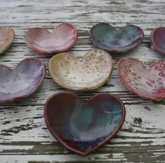 Handmade Ceramic Heart Bowls