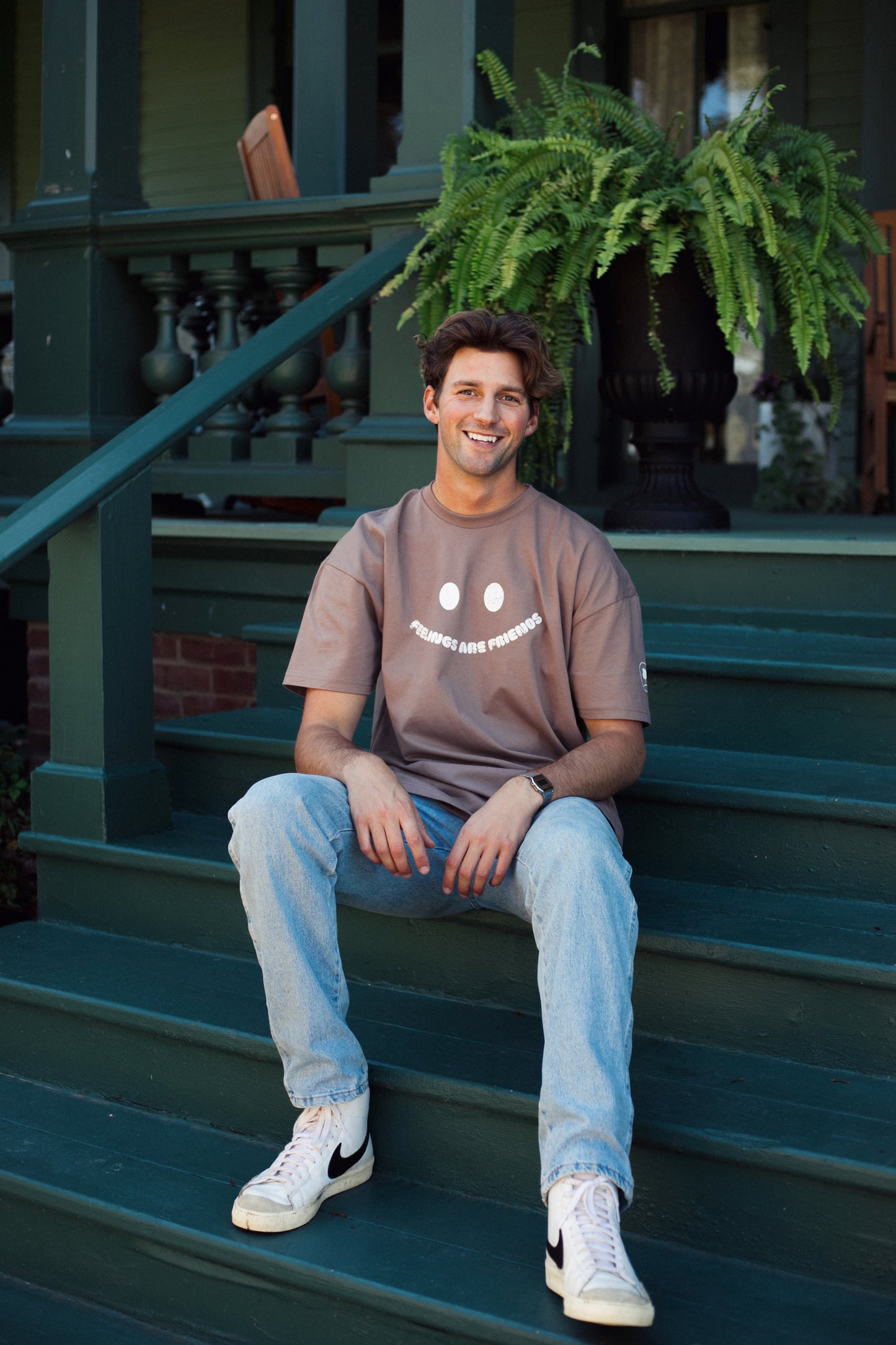 Feelings Are Friends Heavyweight Tee - Shitake