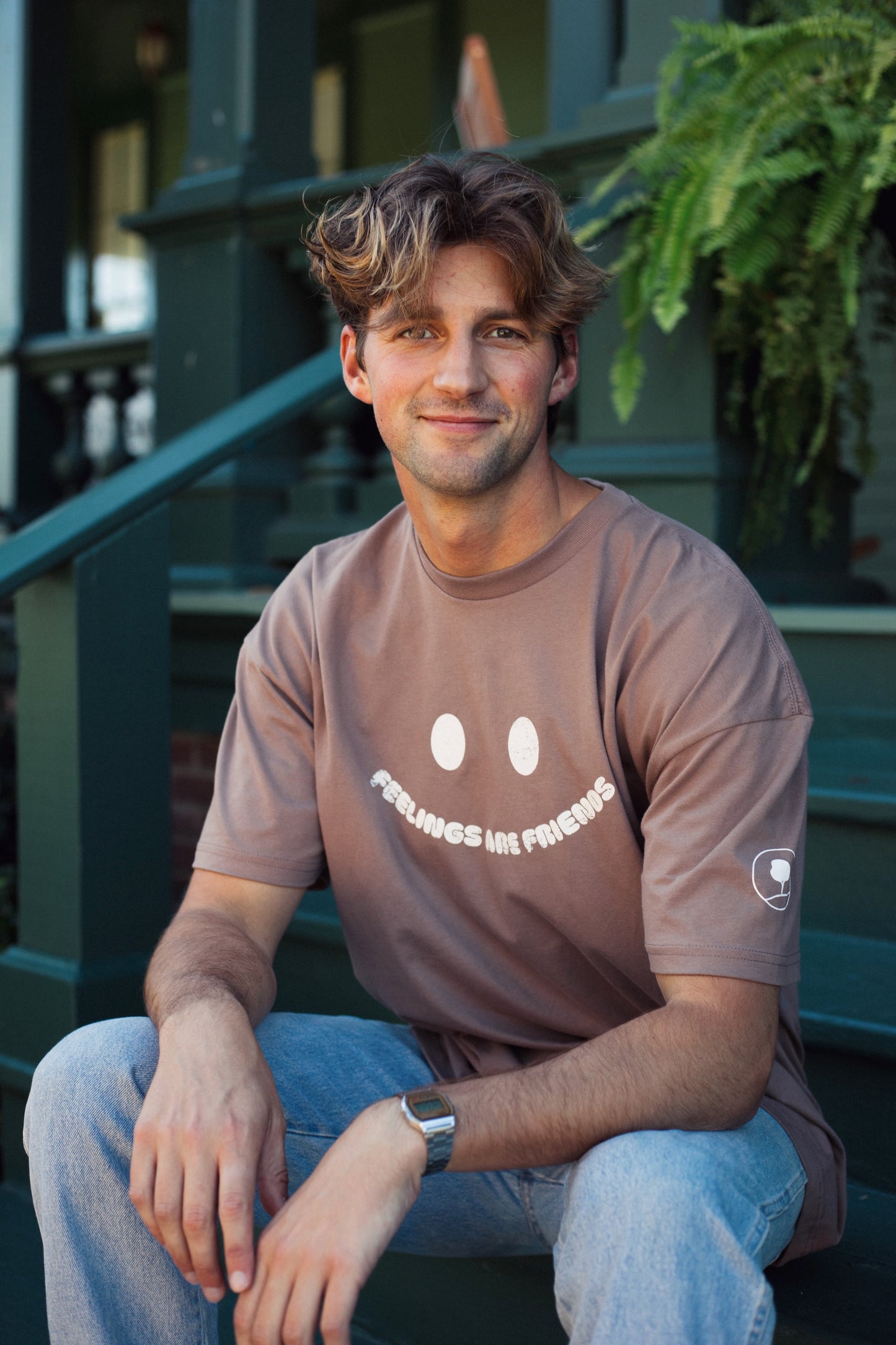 Feelings Are Friends Heavyweight Tee - Shitake