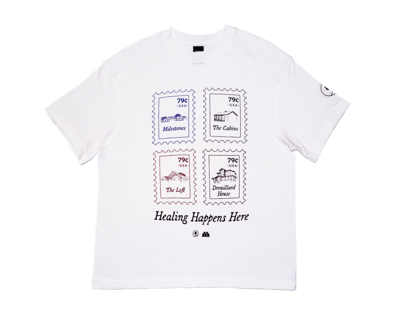Healing Happens Here Stamps Beefy Retro Tee